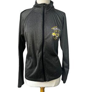 Pittsburgh Penguins Hockey Full Zip Jacket Womens Small Gray NHL Fleece Lined